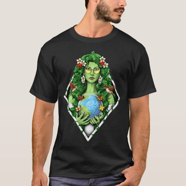 Gaia Mutter Erde Göttin T-Shirt (Vorderseite)