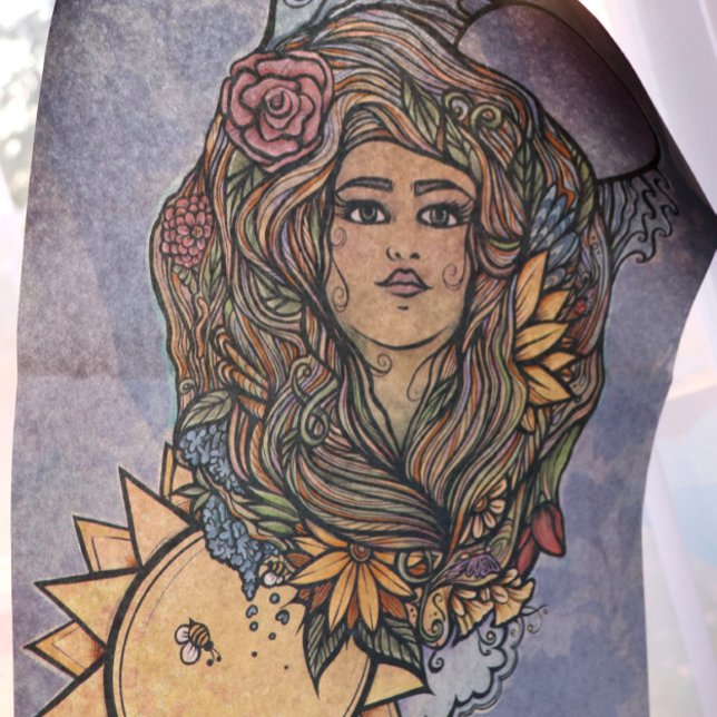 Gaia Mutter Erde Göttin Tarot der Welt Seidenpapier (Von Creator hochgeladen)