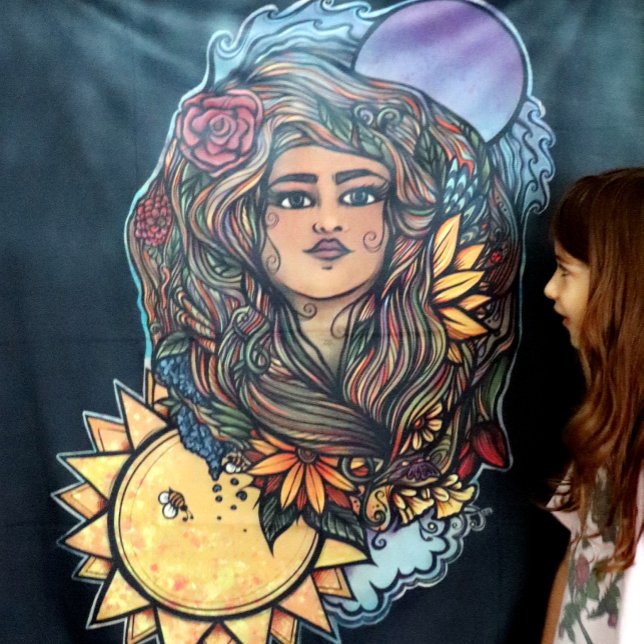 Gaia Mutter Erde Göttin Tarot der Welt Wandteppich (Von Creator hochgeladen)