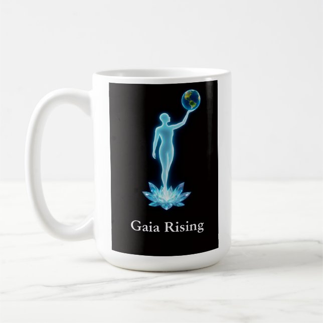 Gaia Rising Becher 11 Oz oder 15 Oz Kaffeetasse (Links)