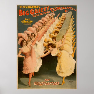 Gaiety Dancers - Vintages Werbeplakat Poster