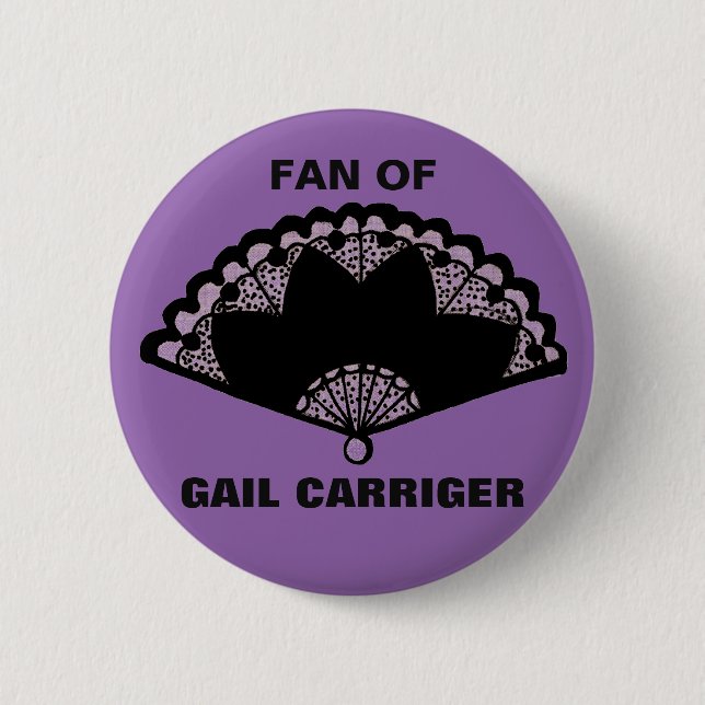 Gail Carriger Fan-Anstecker Button Lila (Vorderseite)