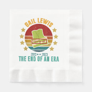 Gail Lewis, wir begrüßen Sie, das Ende einer Ära S Serviette