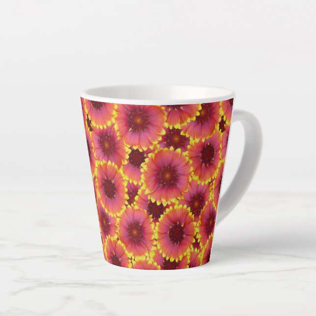 Gaillardia Seamless Pattern Milchtasse (Rechte Ecke)