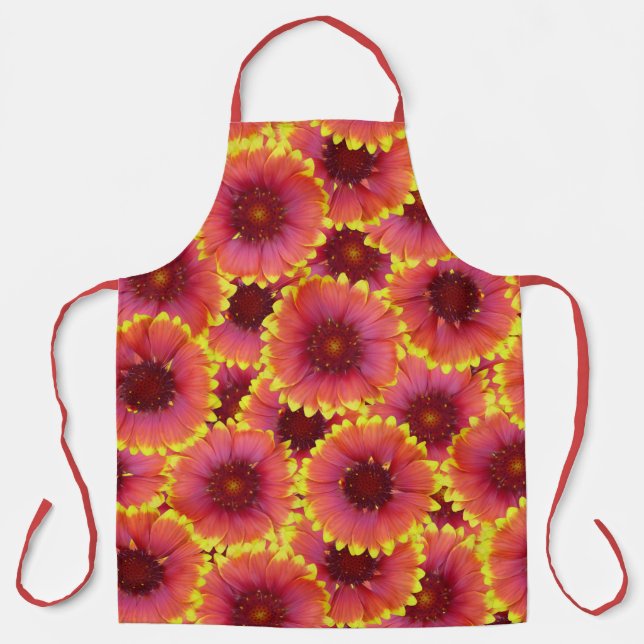 Gaillardia Seamless Pattern Schürze (Vorderseite)