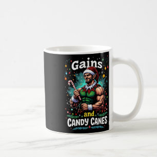 Gain and Candy Canes Christmas Elf Gym Workout Kaffeetasse
