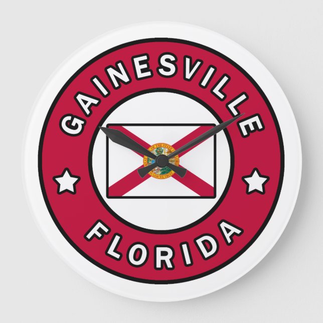 Gainesville Florida Große Wanduhr (Vorderseite)