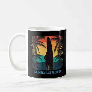 Gainesville Florida Palm Treaton Surfboard Sur Kaffeetasse