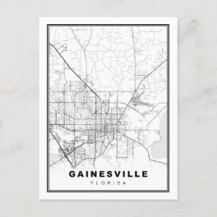 Gainesville Map Postkarte