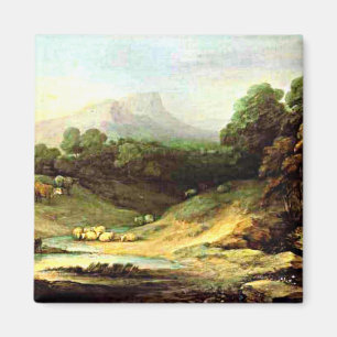Gainsborough - Berglandschaft mit Hirte Magnet