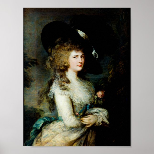 Gainsborough: Portrait von Georgiana Poster (Vorne)
