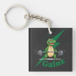 Gainz Gym Crocodile   Gewichtsabnahme Schlüsselanhänger
