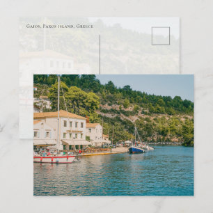 Gaios-Wasserfront, Paxos-Insel Griechenland Postkarte