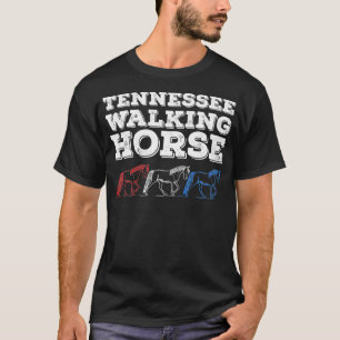 Gaited Horse Tennessee Walking Horse Red White and T-Shirt