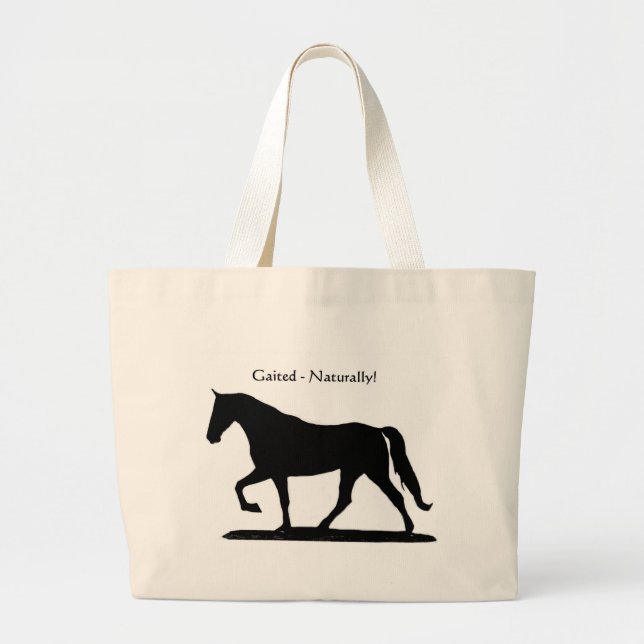 Gaited PferdeTaschen-Tasche Jumbo Stoffbeutel (Vorne)