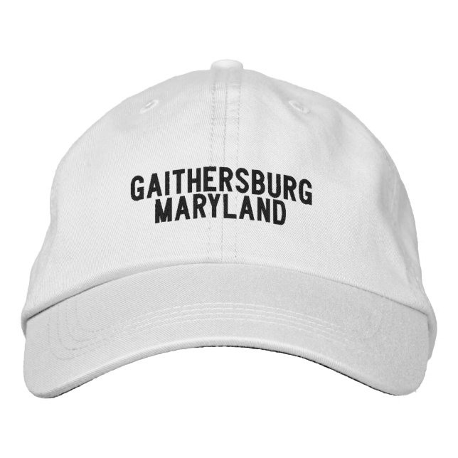 Gaithersburg Maryland Hat Bestickte Baseballkappe (Vorderseite)