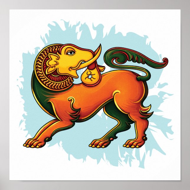 Gajasinha – Mythical Guardian of Strength Poster (Vorne)