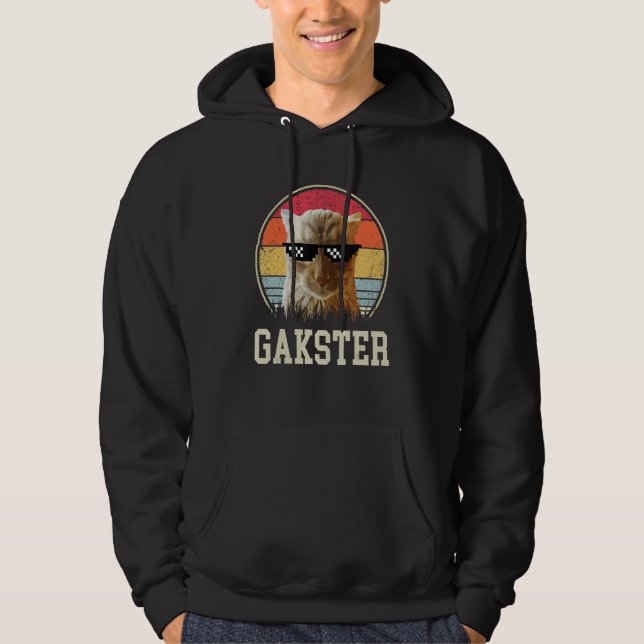 Gakster Meme cat lover retro sunset Gakster with s Hoodie (Vorderseite)