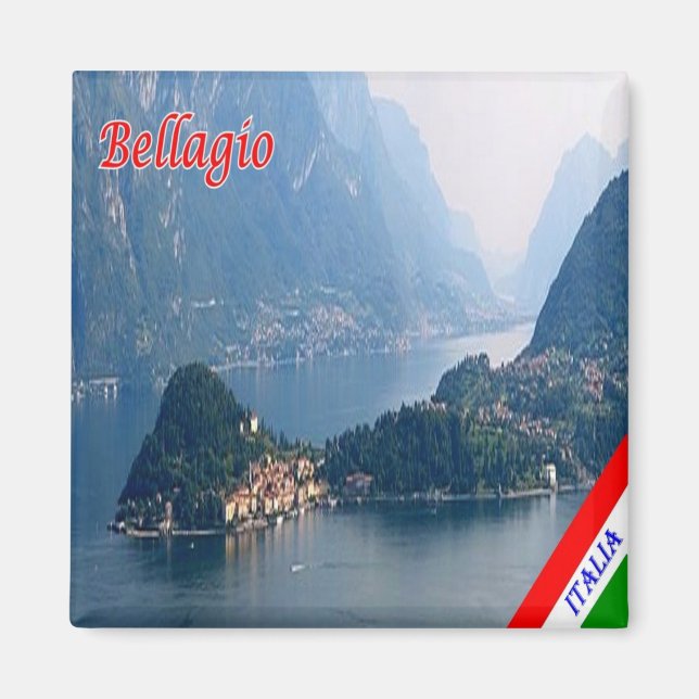 GAL015 BELLAGIO, Comer See, Italien, Kühlschrank Magnet (Vorne)