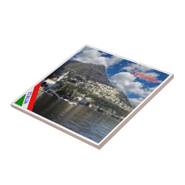 GAL024 CERNOBBIO, Comer See, Italien, Fliese (Seite)
