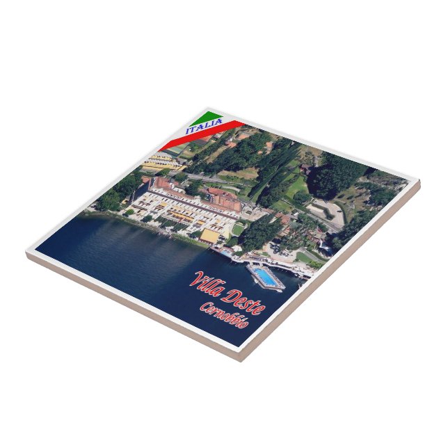 GAL027 CERNOBBIO, Comer See, Italien, Fliese (Seite)