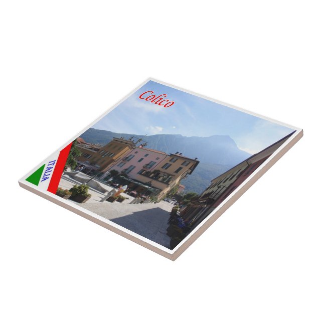 GAL033 COLICO, Lecco-See, Italien, Fliese (Seite)