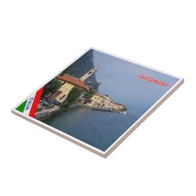 GAL040 GARGNANO, Gardasee, Italien Fliese (Seite)