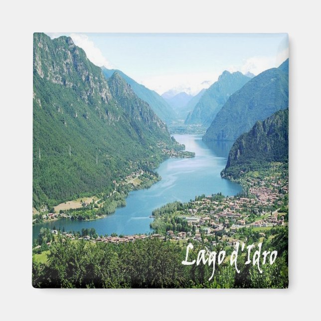 GAL065 LAKE IDRO, Panorama, Italien, Kühlschrank Magnet (Vorne)