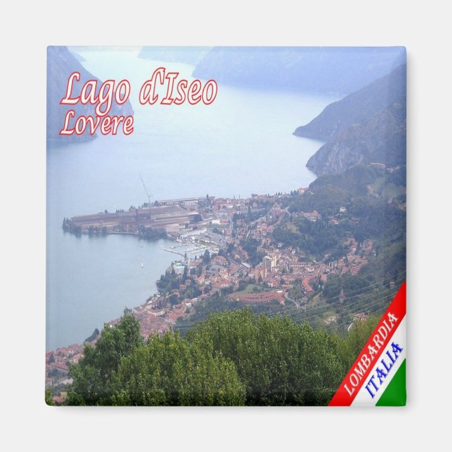 GAL082 LOVERE, Lake Iseo, Italien, Kühlschrank Magnet (Vorne)