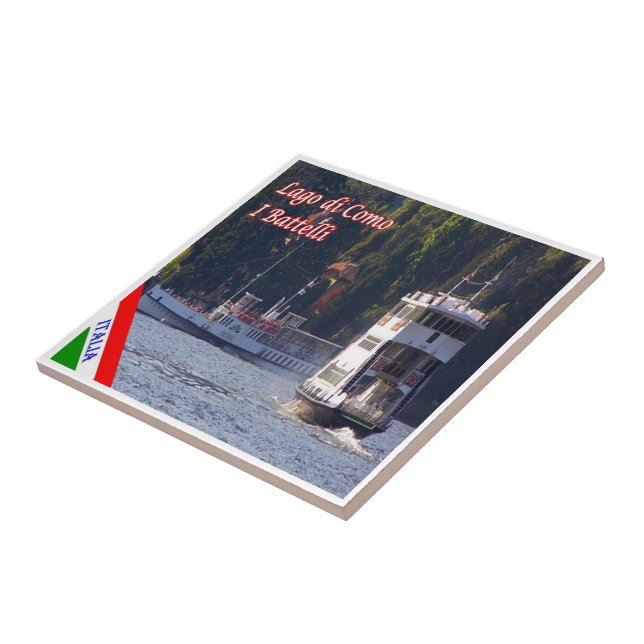 GAL118 LAKE COMO, Boote, Italien, Fliese (Seite)
