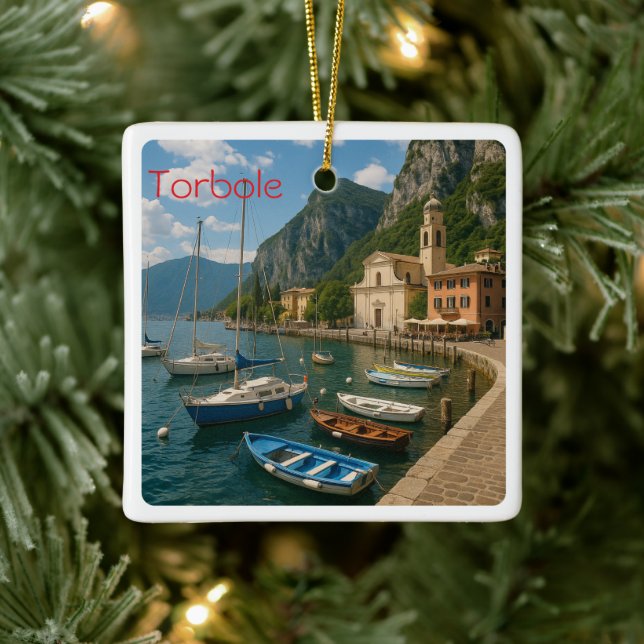 GAL120 TORBOLE, Gardasee, Italien, Keramikornament (Baum)