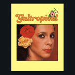 Gal Costa Galtropical Rose Vintag Girl Poster<br><div class="desc">Gal Costa Singer Art</div>