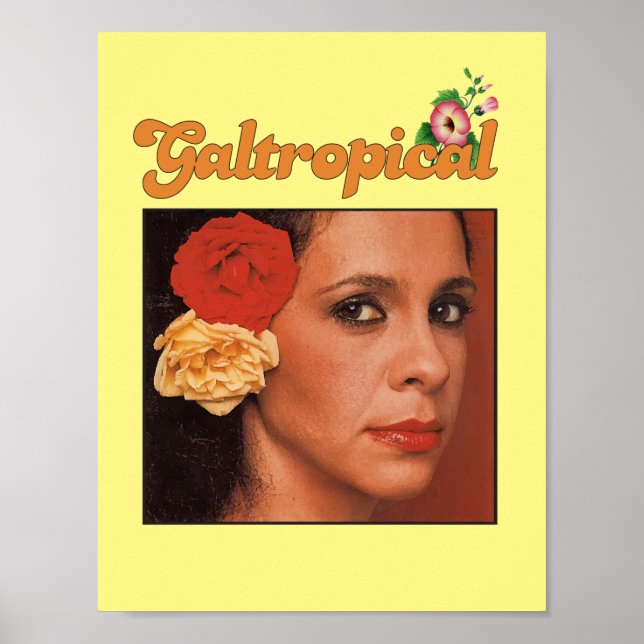 Gal Costa Galtropical Rose Vintag Girl Poster (Vorne)
