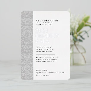 GALA BALL Modernes, elegantes Ereignis Schwarz Sil Folieneinladung