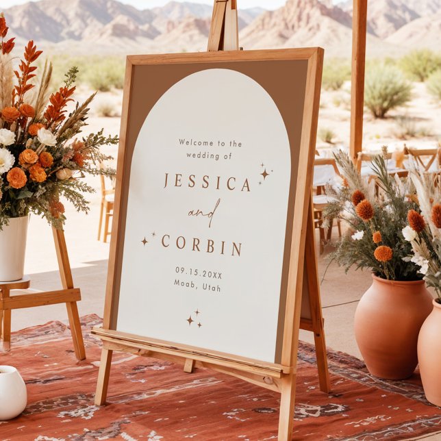 GALA Boho Terracotta Arch Celestial Star Willkomme Poster (Von Creator hochgeladen)