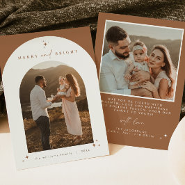 GALA Boho Terracotta Arch Merry & Bright Christmas Einladung