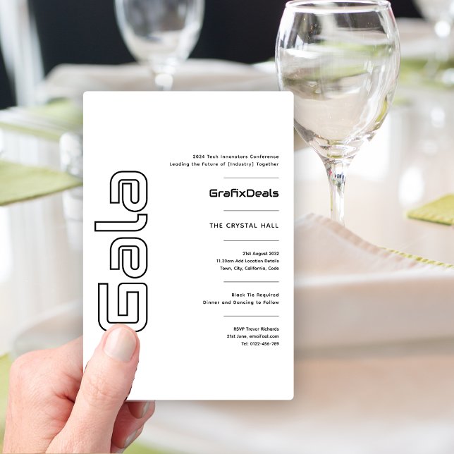 Gala Business Corporate Tech Network Events Modern Einladung (Von Creator hochgeladen)