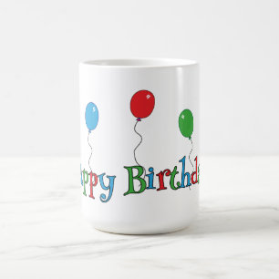 Gala der farbenfrohen Luftballons Happy Birthday T Kaffeetasse