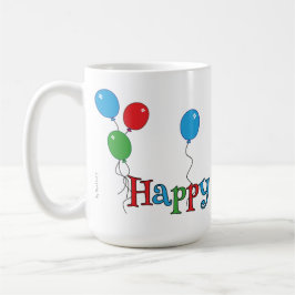 Gala der farbenfrohen Luftballons Happy Birthday T Kaffeetasse