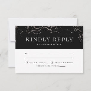 Gala Elegant Silver Marbling UAWG RSVP Karte