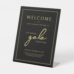 Gala Event Wohltätigkeit Fundraiser Black Gold Wil Sockelschild