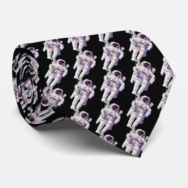Galactic Astronaut Tie – Bold Space Elegance Krawatte (Gerollt)