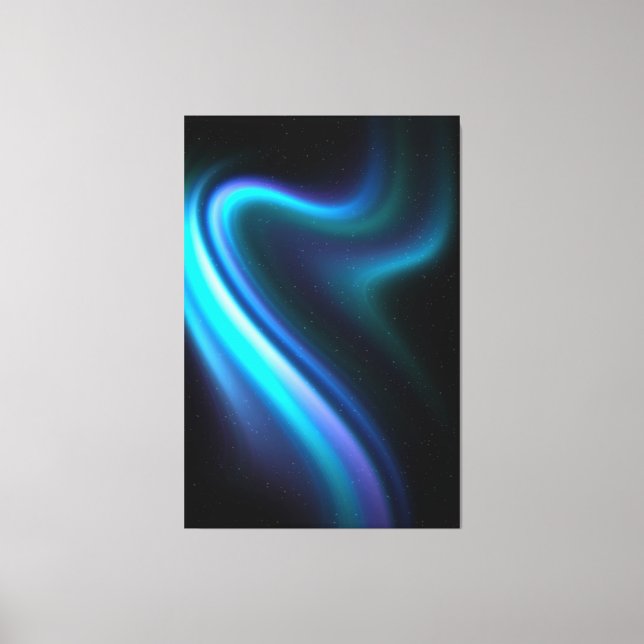 Galactic Aurora Polaris Stretched Canvas Print Leinwanddruck (Vorderseite)