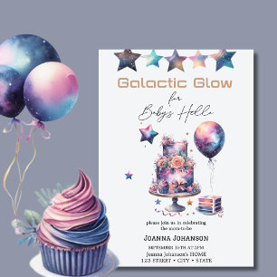 Galactic Celestail Cosmic Stars Babydusche Einladung