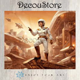 Galactic Explorer Decoupage Seidenpapier