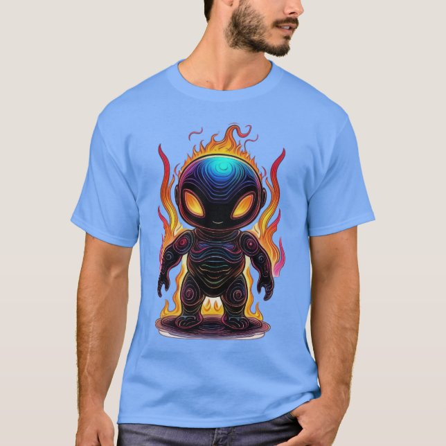 Galactic Flame Chibi: Alien Blaze T-Shirt (Vorderseite)