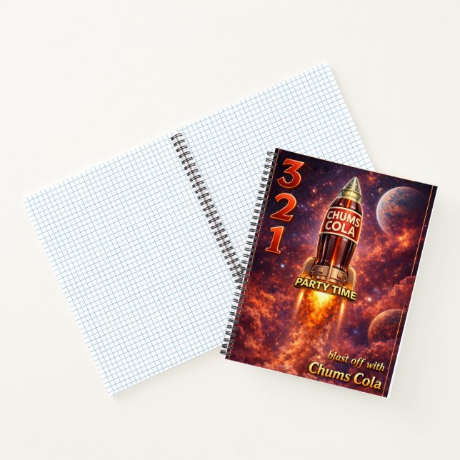 Galactic grid Arcadia chums cola spiral notebook Notizbuch (Innenseite)