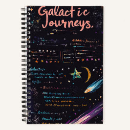 Galactic Journey Space Notebook Notizbuch