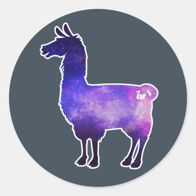 Galactic Llama Stickers (Vorderseite)