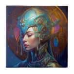 Galactic Queen Science Fiction Fantasy Fliese<br><div class="desc">Fantasy Art Produkte von The Lunarium.</div>